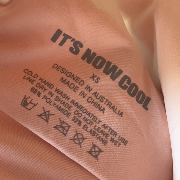 It's Now Cool Contour Crop Bikini Top in Blush - Picture 6 of 7